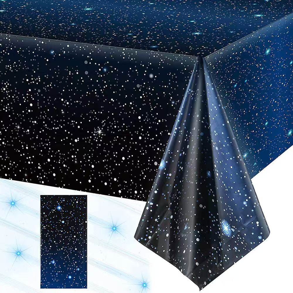 Table Cloth Disposable - Nappe jetable thème ciel étoilé, décoration