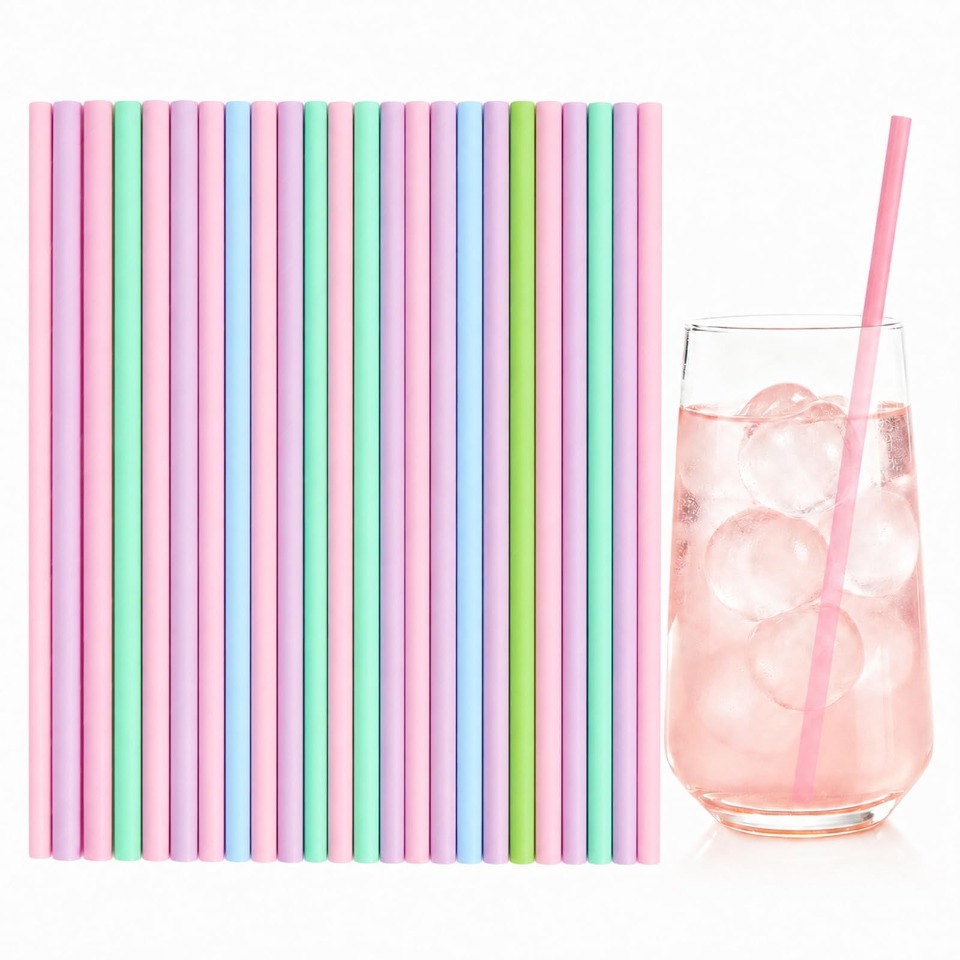 Paper Straw Color - Pailles en papier jetables de couleur