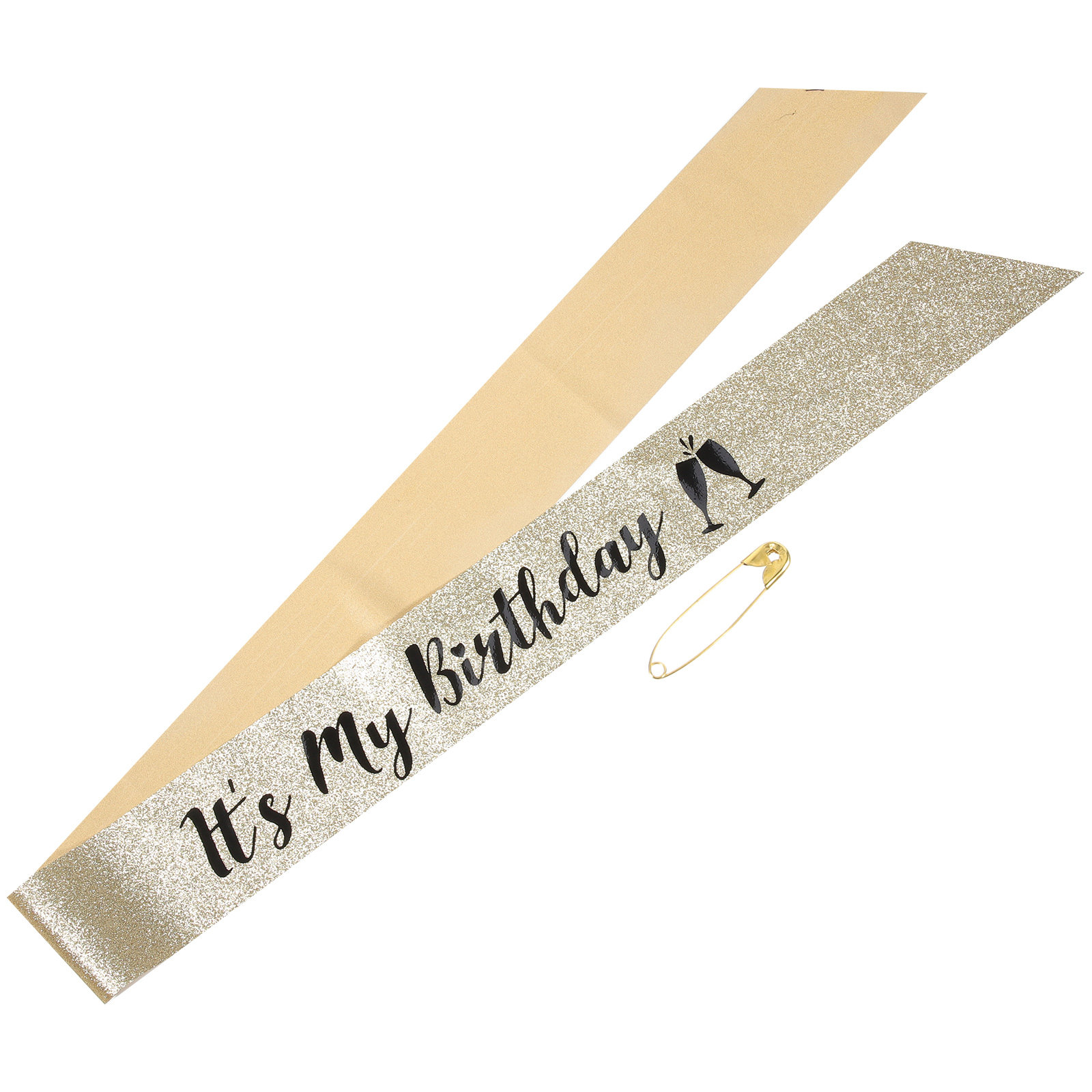 Birthday Sash Glitter - 1 pièce Écharpe d'anniversaire scintillante à