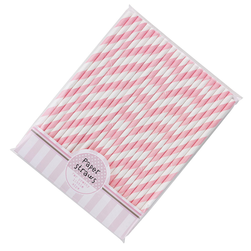 Pailles rayées en papier écolo - Paper Straw Color avis et prix