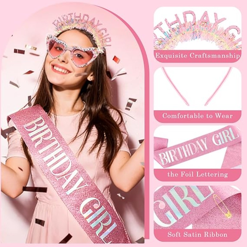 Ensemble 3 pièces : Écharpe d' - Birthday Sash Glitter avis et prix