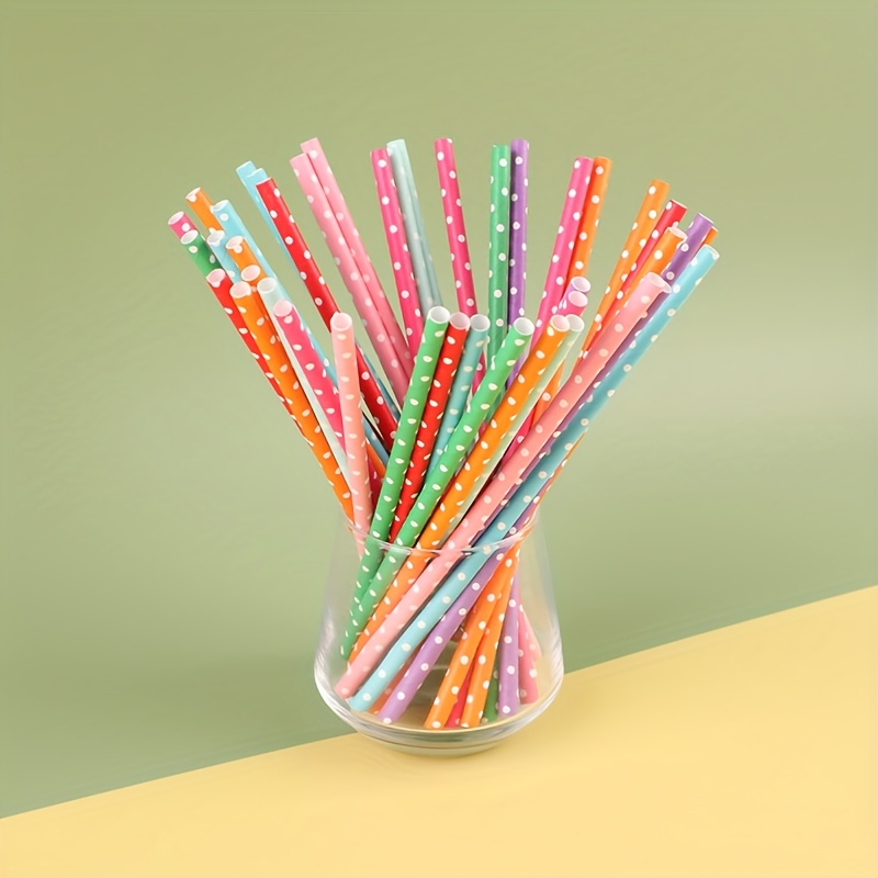 Pailles en papier jetables col - Paper Straw Color avis et prix