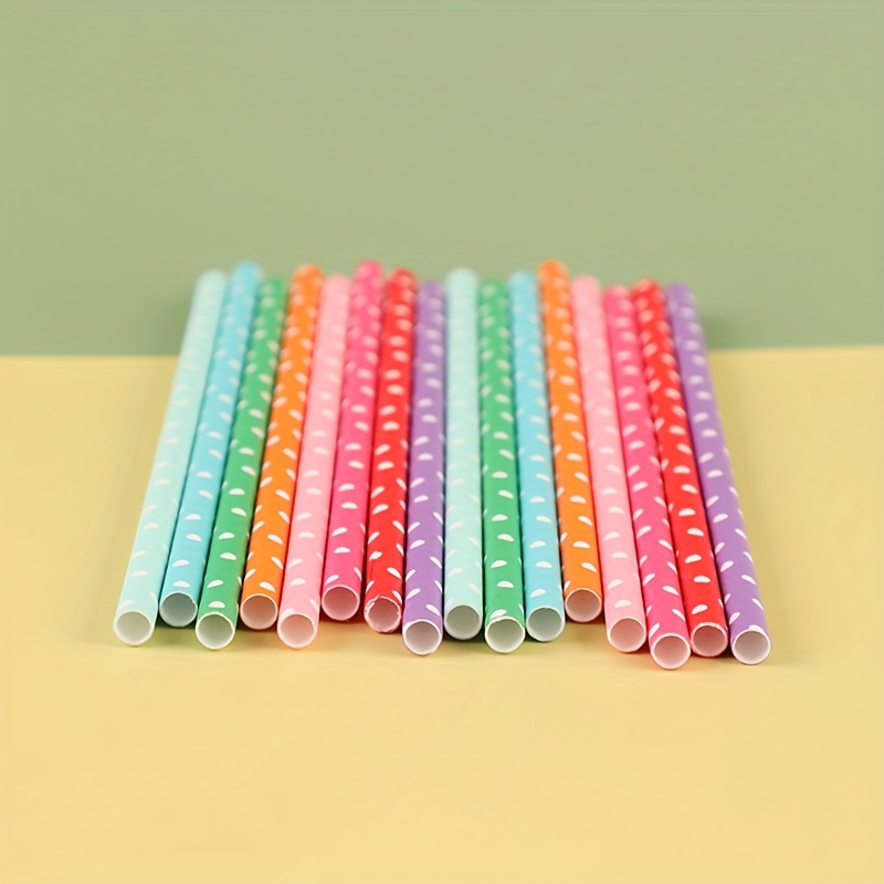 Pailles en papier jetables col - Paper Straw Color avis et prix