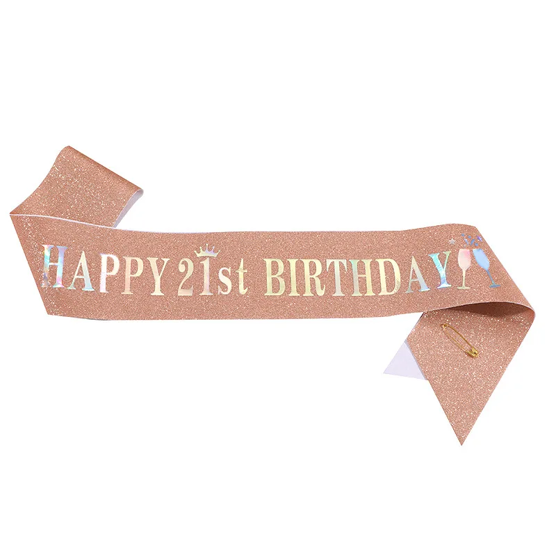 Ceinture à paillettes pour fil - Birthday Sash Glitter avis et prix