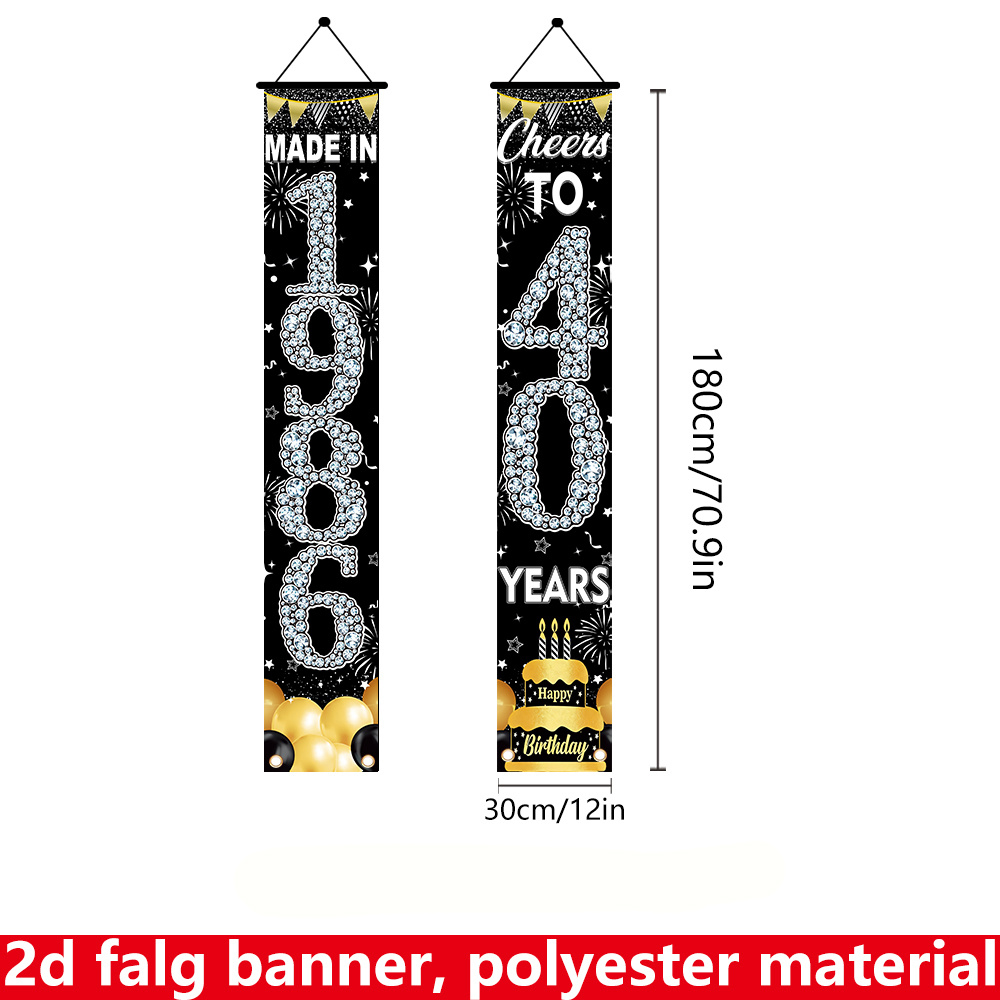 2 bannières plates 2D pour 40e - Party Banner Gold avis et prix