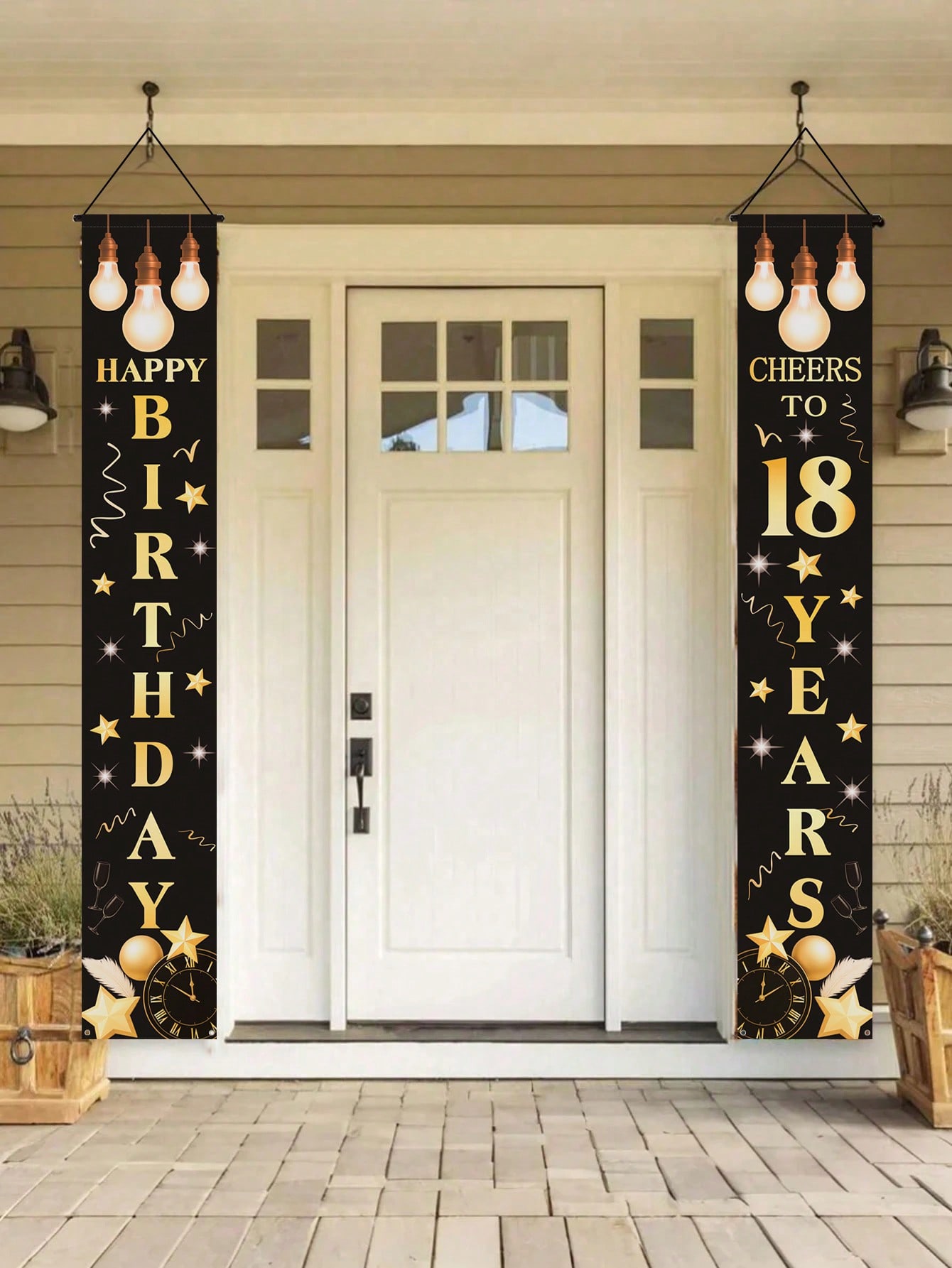 1 paire de bannières de célébr - Party Banner Gold avis et prix