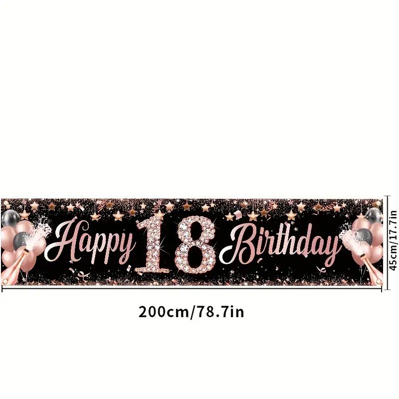 Bannière 18ème Anniversaire, D - Party Banner Gold avis et prix
