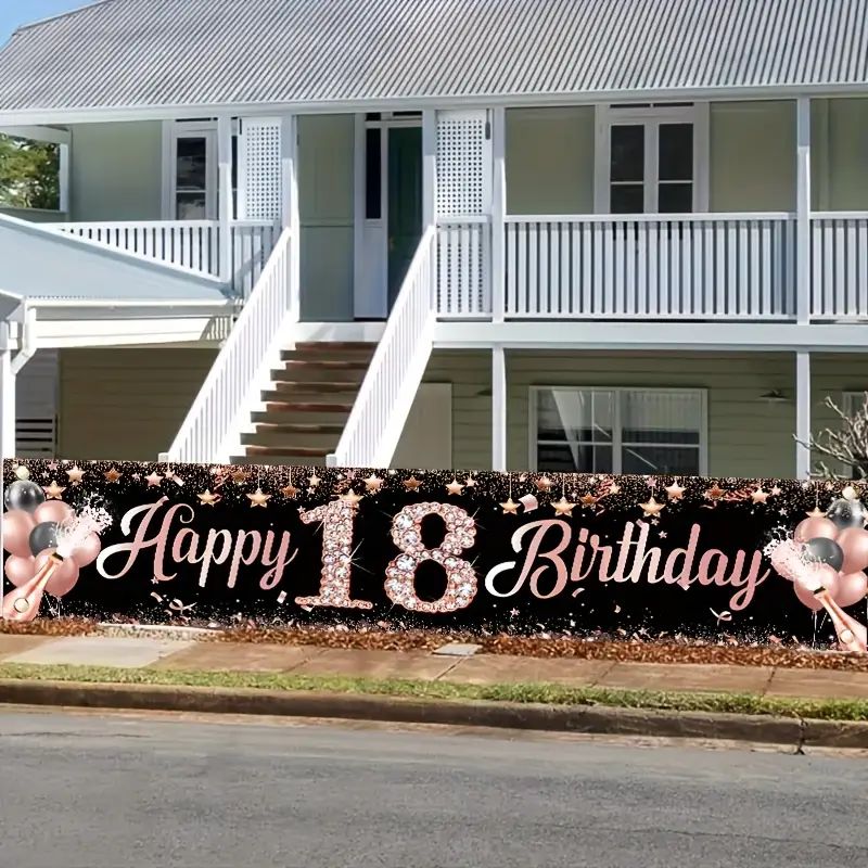Bannière 18ème Anniversaire, D - Party Banner Gold avis et prix