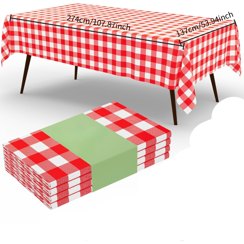 Nappe rectangulaire à carreaux - Table Cloth Disposable avis et prix