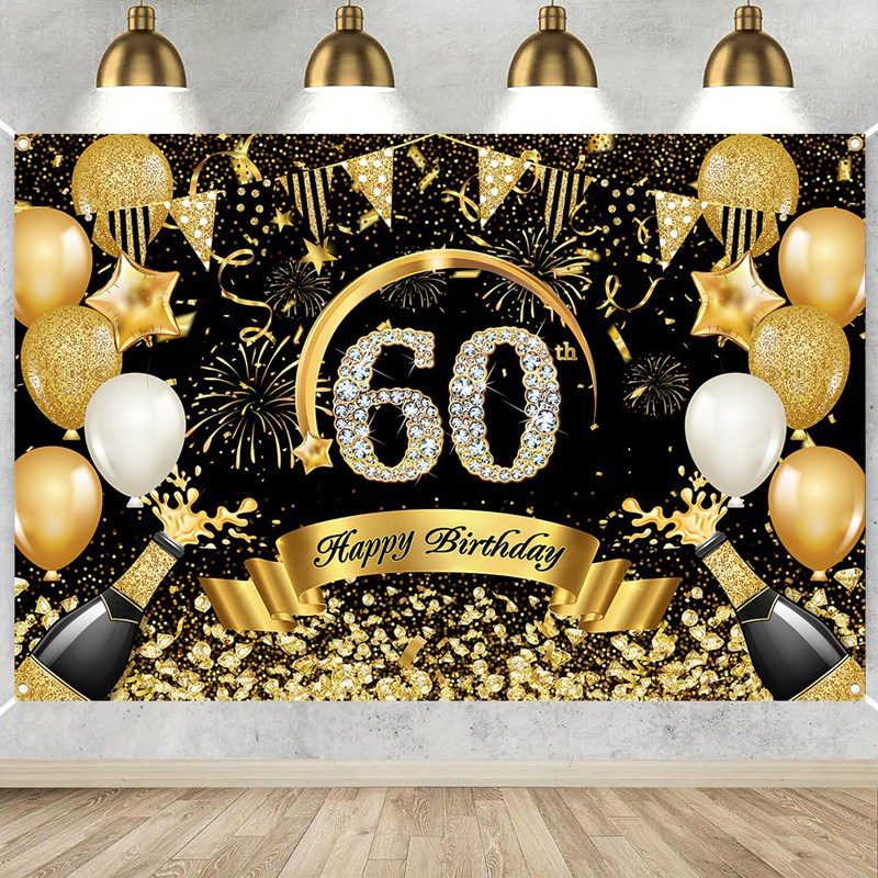 Bannières joyeux 30e 40e 50e a - Party Banner Gold avis et prix