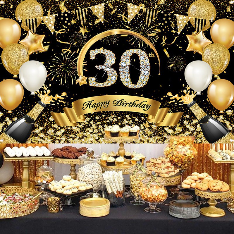 Bannières joyeux 30e 40e 50e a - Party Banner Gold avis et prix