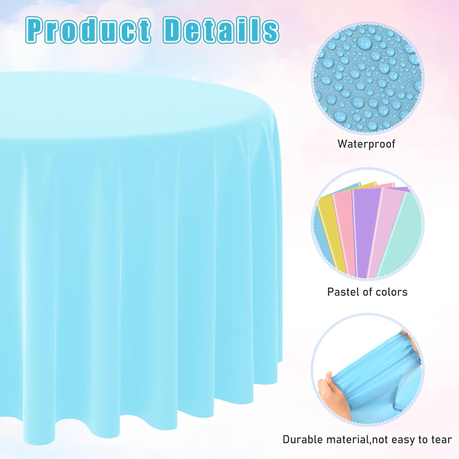 Nappe ronde jetable de couleur - Table Cloth Disposable avis et prix