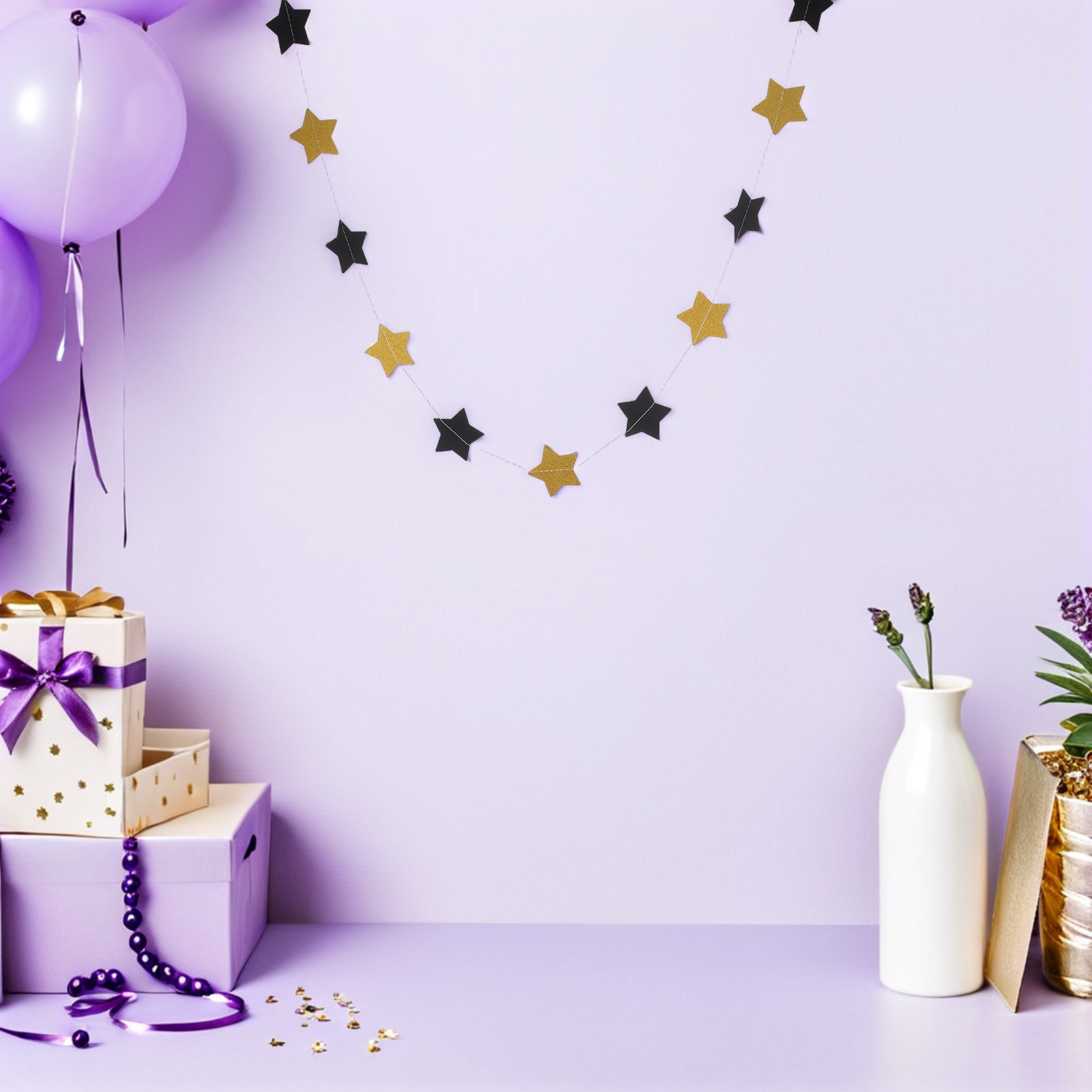 Lot de 2 guirlandes étoiles do - Party Banner Gold avis et prix